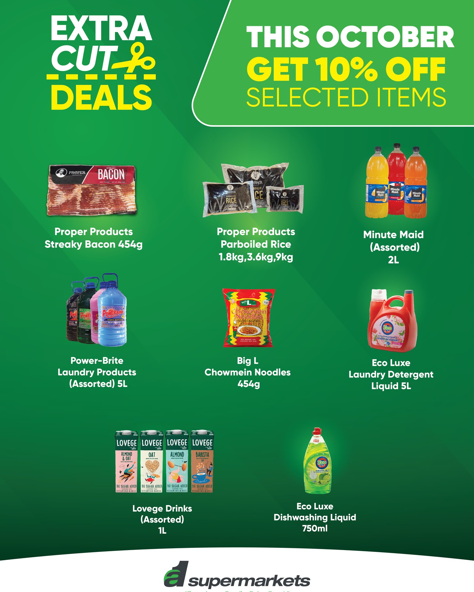 A1 Supermarkets Extra Cut Deals: 10% Off Selected Items This October