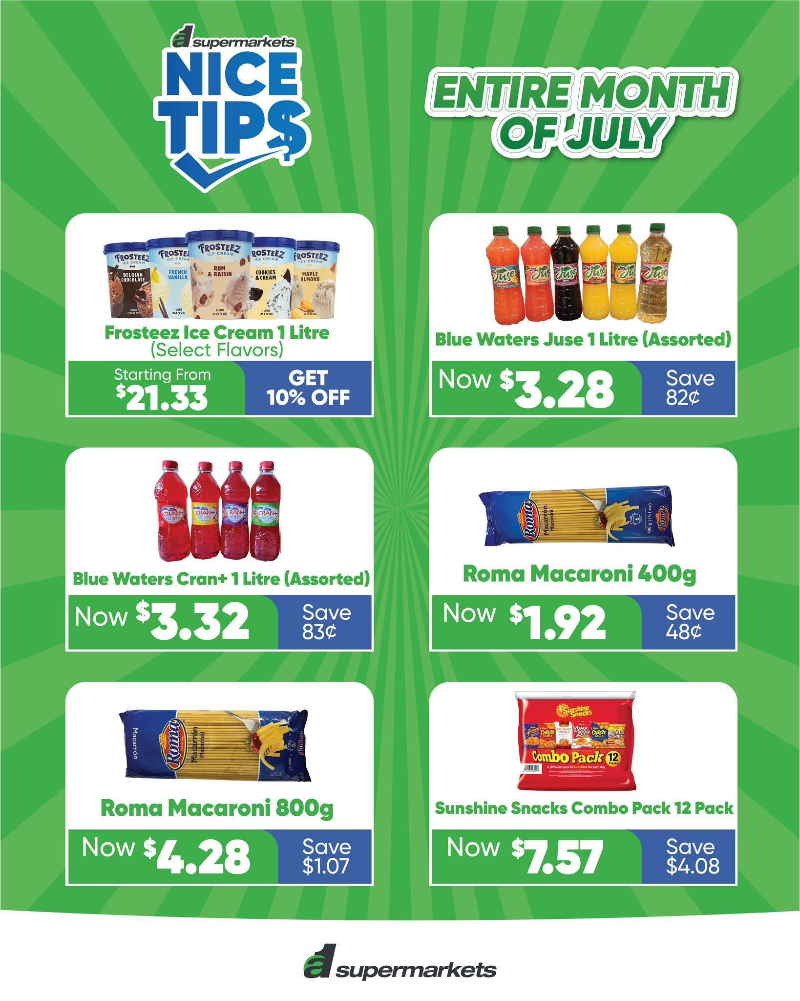 A1 Supermarkets July Nice Tips – Up to 35% Off Selected Products