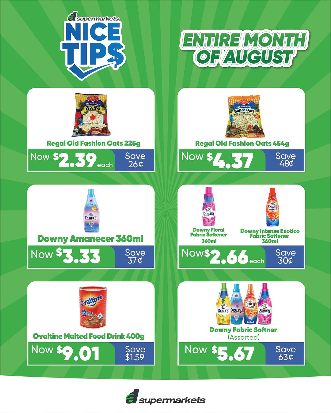 A1 Supermarkets Nice Tips – August Savings: Up to 20% Off Everyday Essentials