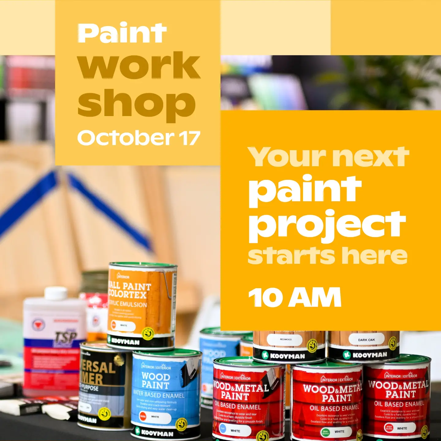 Kooyman Paint Workshop + Free Paint Sample & Gift Card Chance
