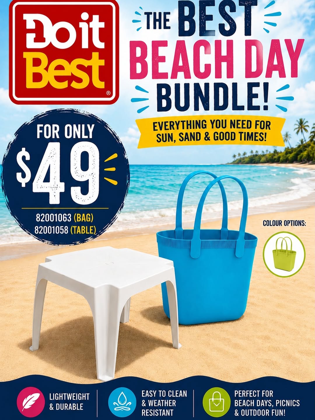 Beach Day Bundle for Only $49 at Do It Best Barbados