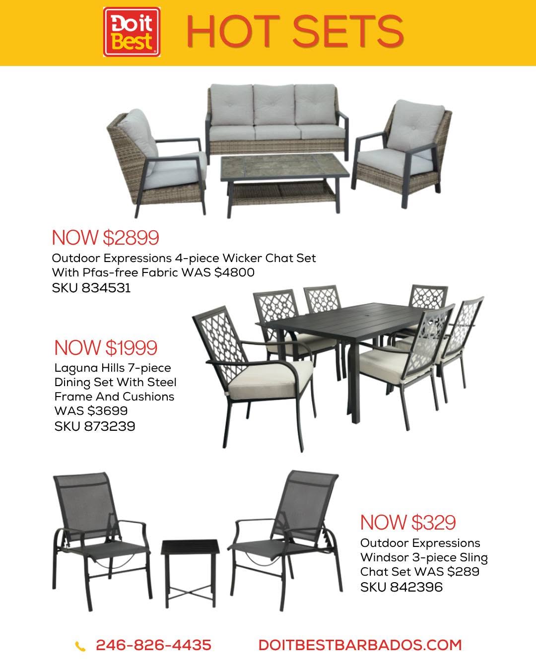 Do It Best Barbados Hot Deals – Furniture, Sinks & Lighting at Reduced Prices