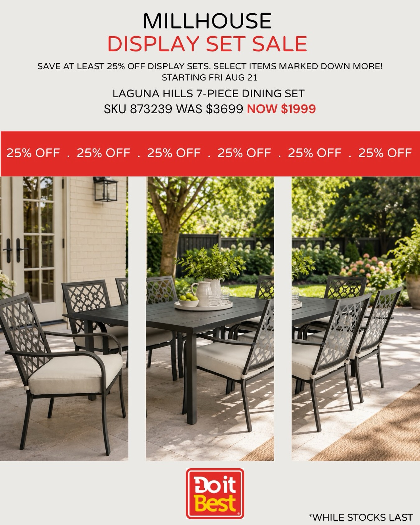 Millhouse Display Set Sale – 25% Off Outdoor Furniture