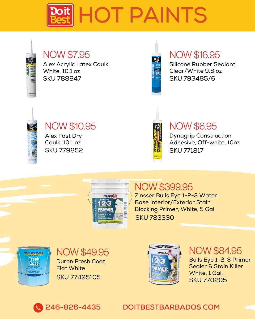 Do It Best Barbados Hot Paints – Summer Hot Buys on Paint & Sealants