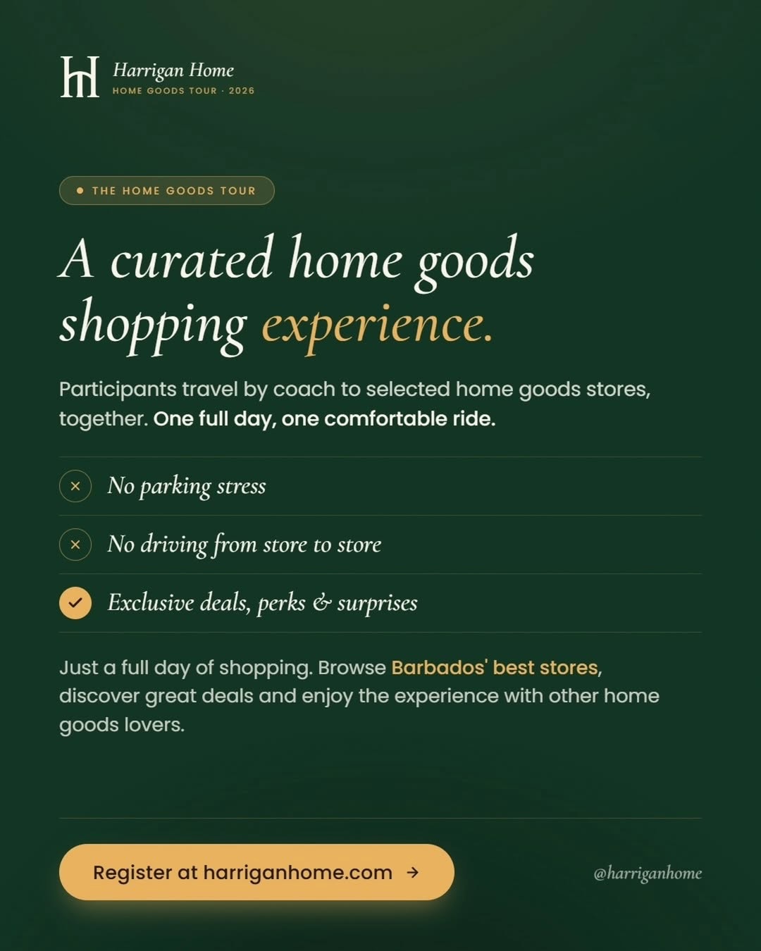 Harrigan Home Goods Tour – Islandwide Shopping Experience by Coach