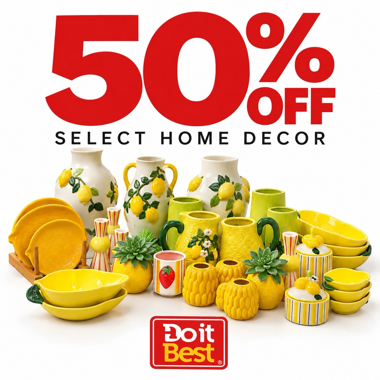 50% OFF Select Home Decor at Do it Best
