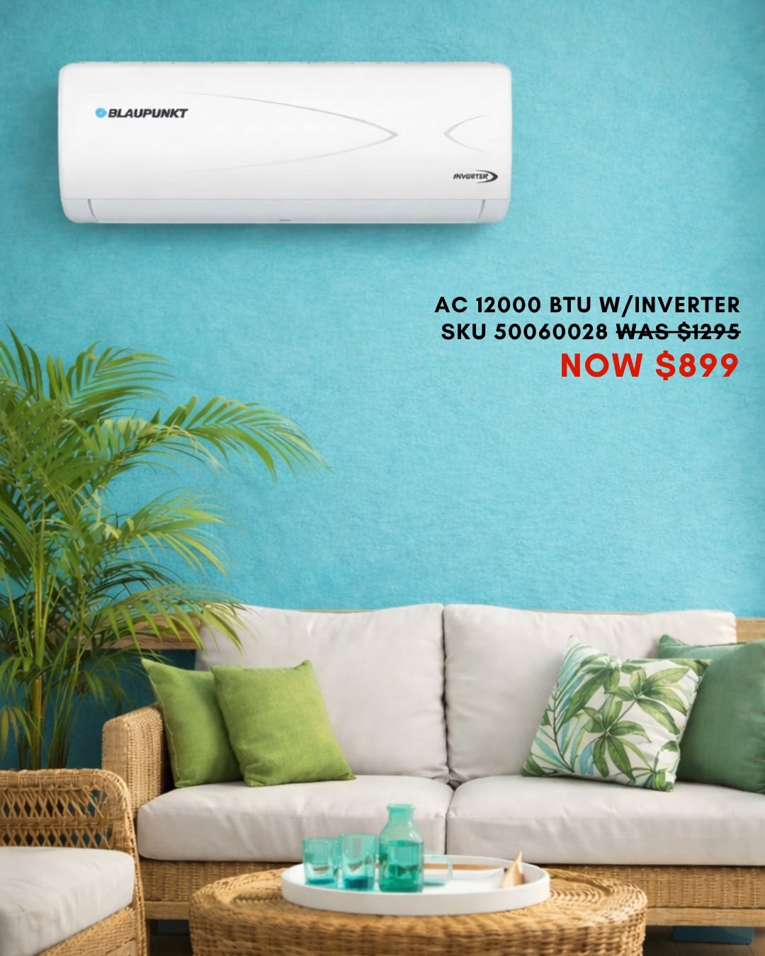 Blaupunkt Arctic Series 12000 BTU Inverter AC - Was $1295, Now $899
