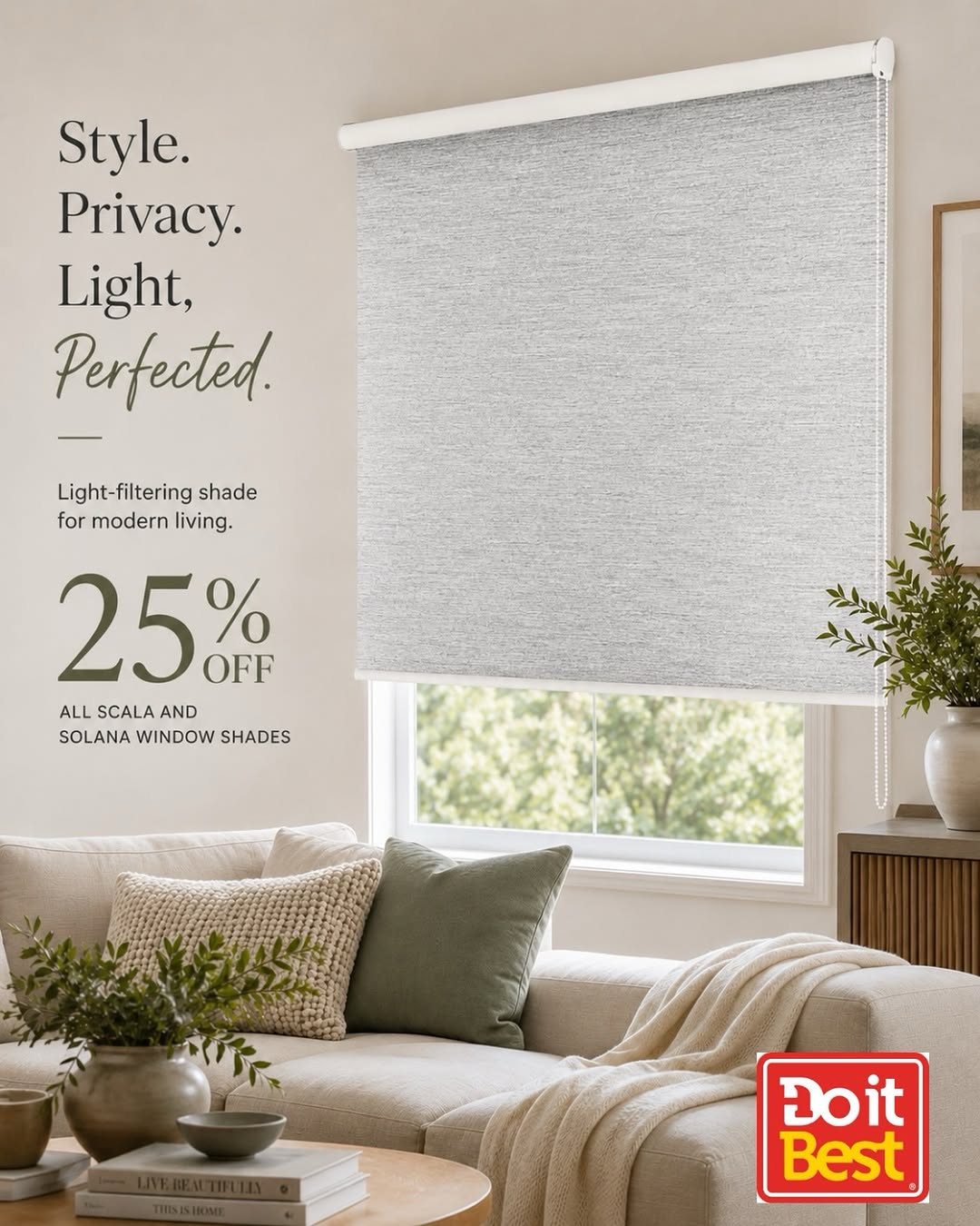 25% Off All Scala & Solana Window Shades at Do It Best Barbados