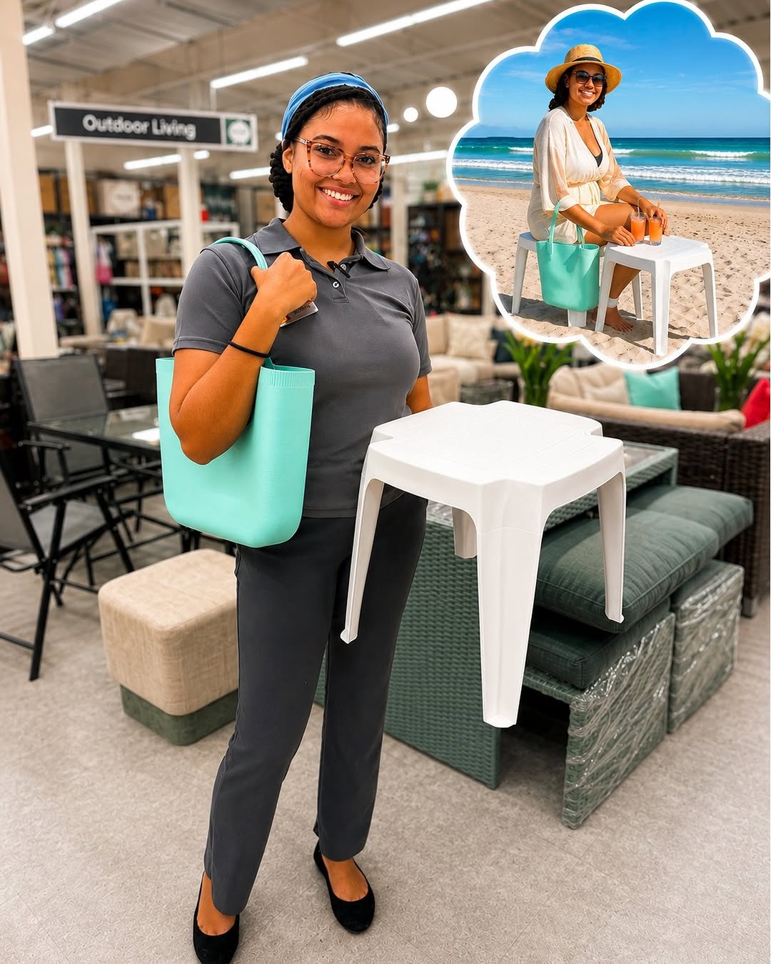 Beach Table + Beach Bag Bundle for Only $49