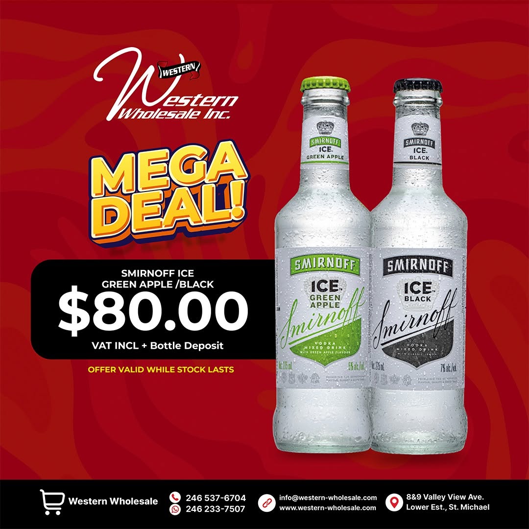 Mega Deal: Smirnoff Ice Green Apple / Black – $80.00 per case