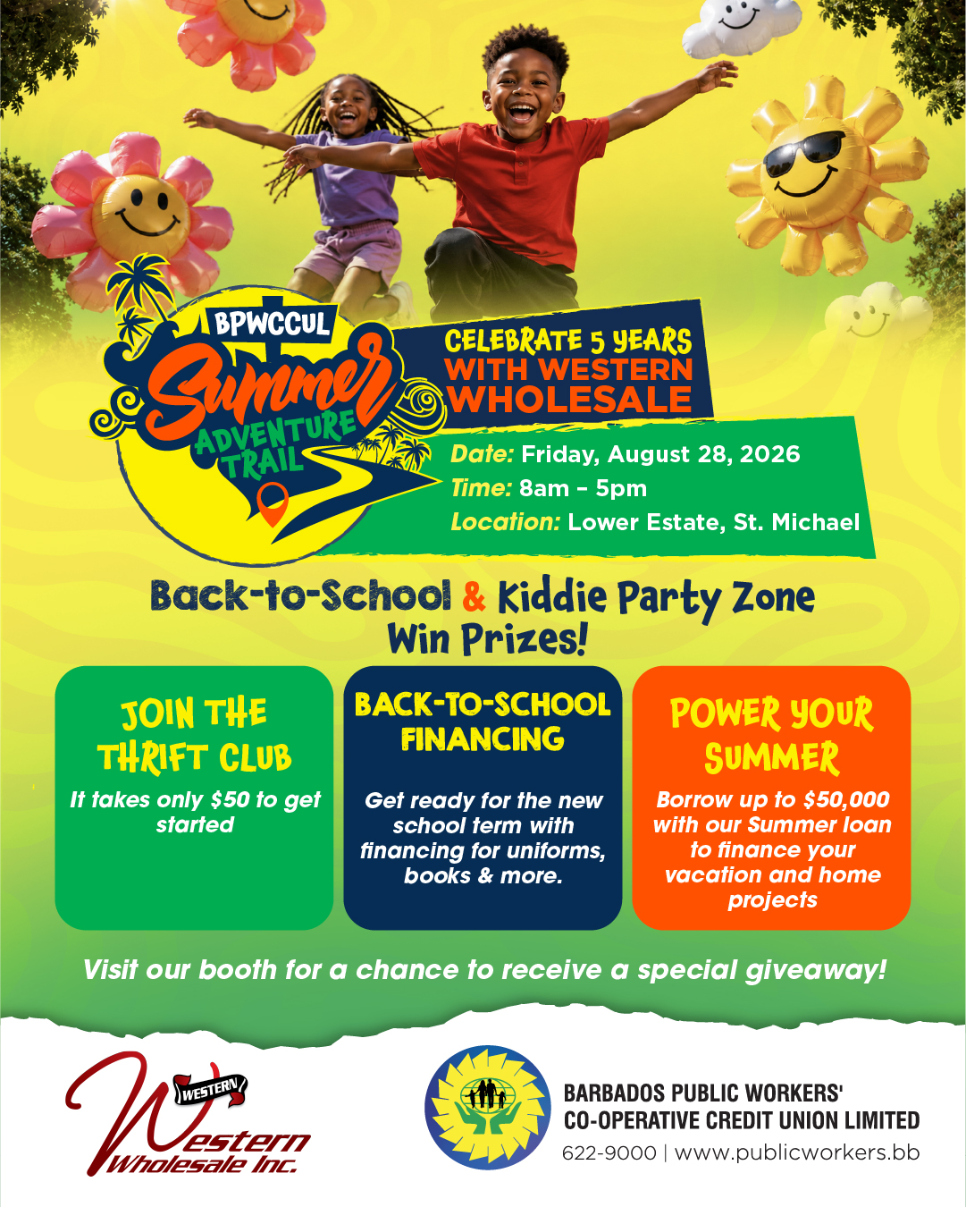 BPWCCUL Summer Adventure Trail at Western Wholesale – Back-to-School & Summer Loans + Giveaways