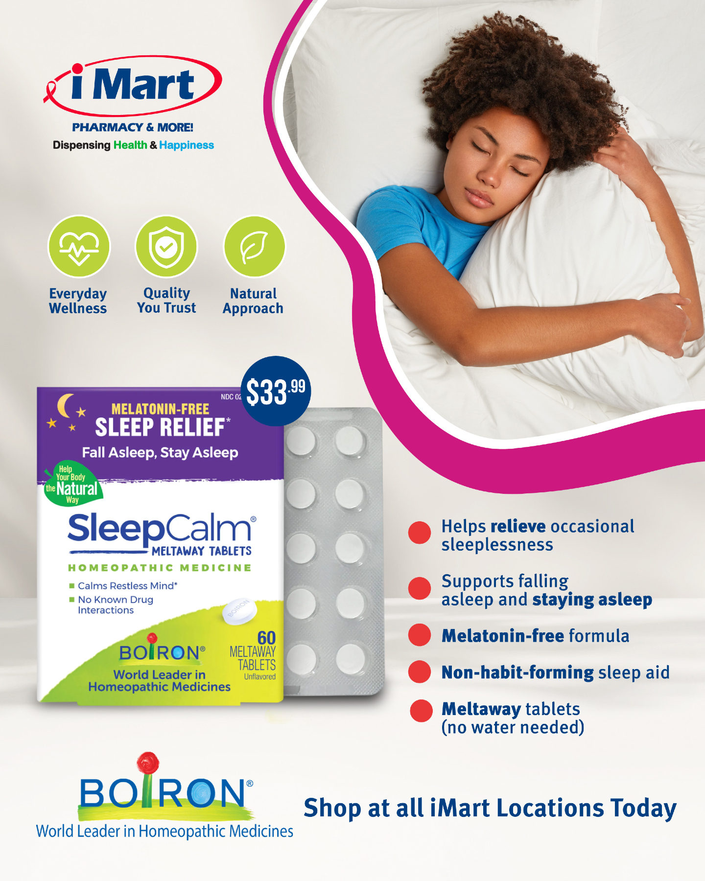 Boiron Homeopathic Remedies at iMart: Teething $27.99/$39.99, SleepCalm $33.99
