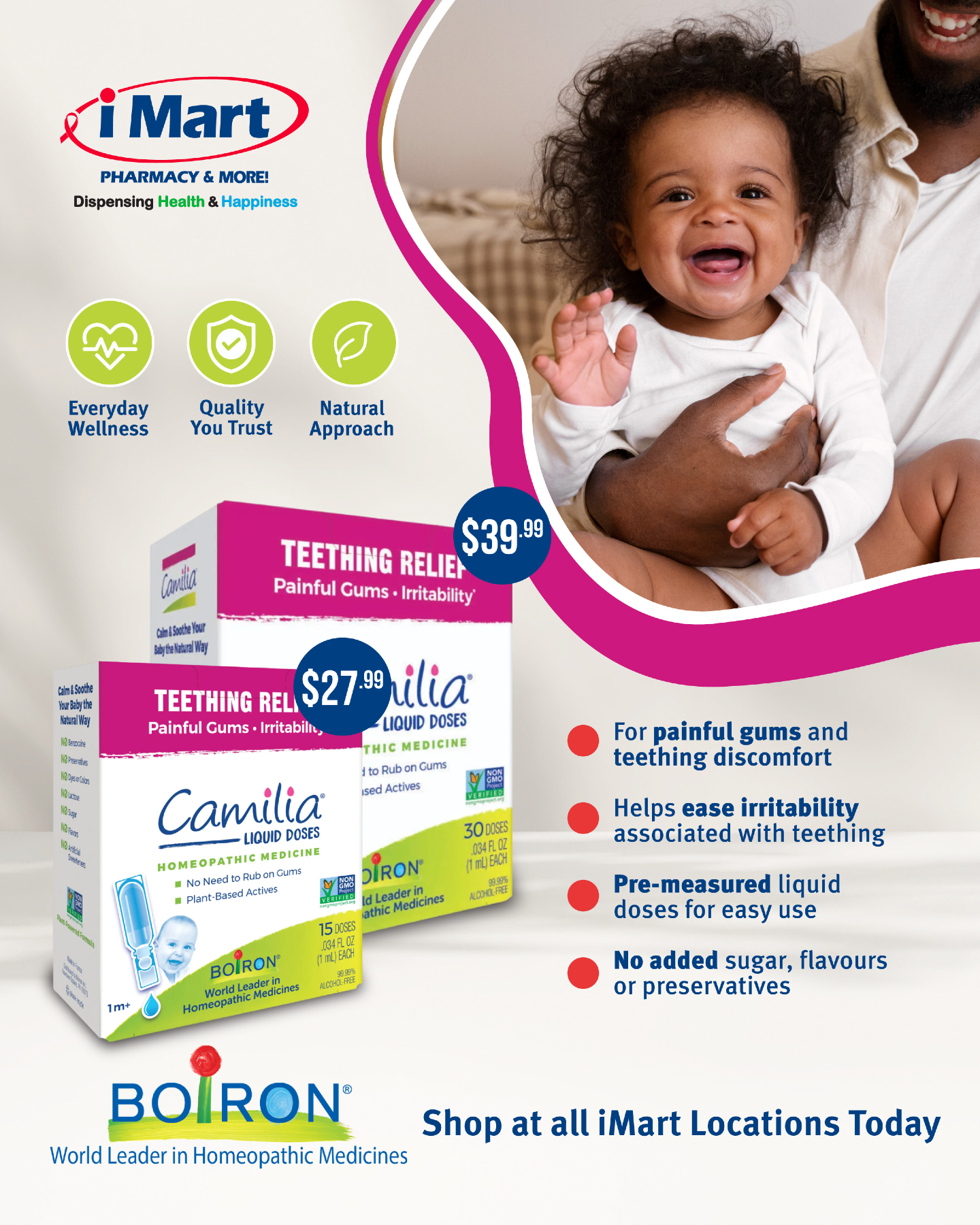 Boiron Homeopathic Remedies at iMart: Teething $27.99/$39.99, SleepCalm $33.99