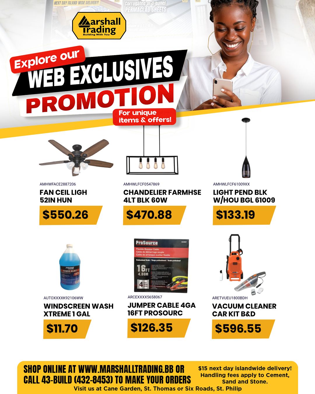 Marshall Trading Web Exclusives Promotion