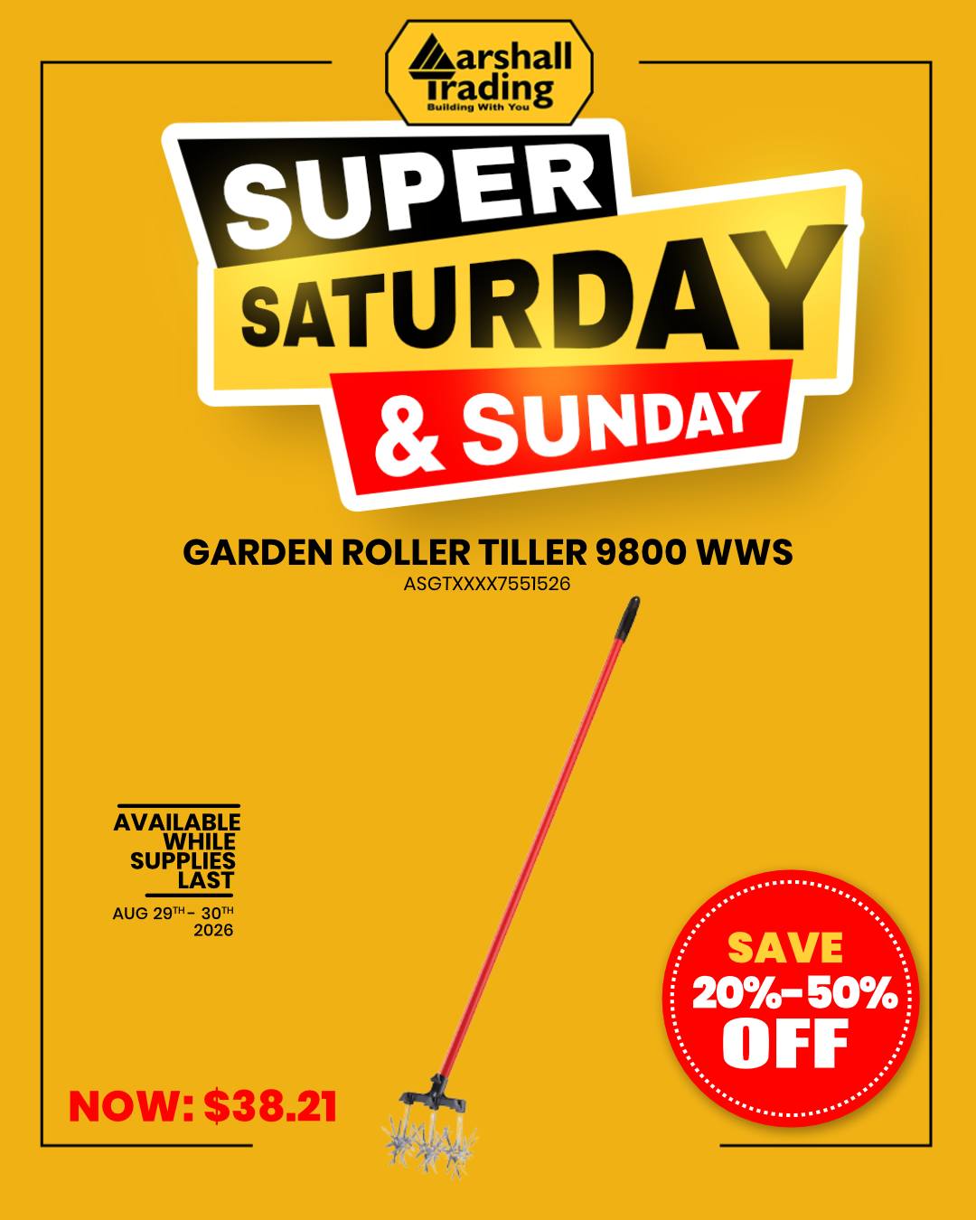 Marshall Trading Super Saturday & Sunday Sale – Save 20%–50% Off