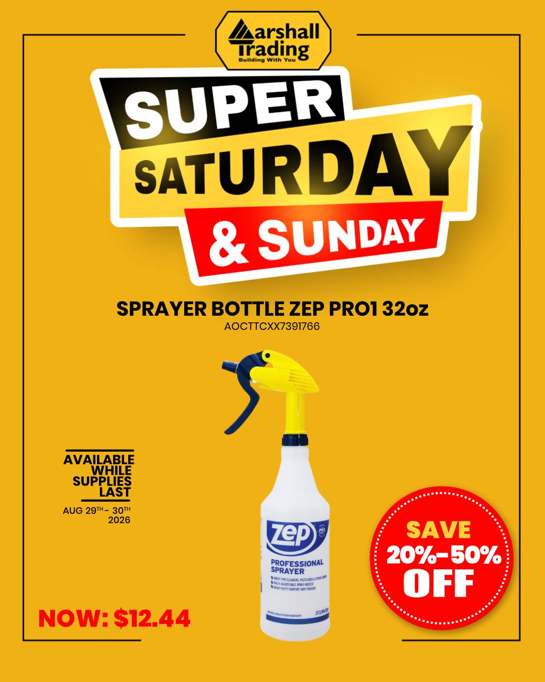 Marshall Trading Super Saturday & Sunday Sale – Save 20%–50% Off