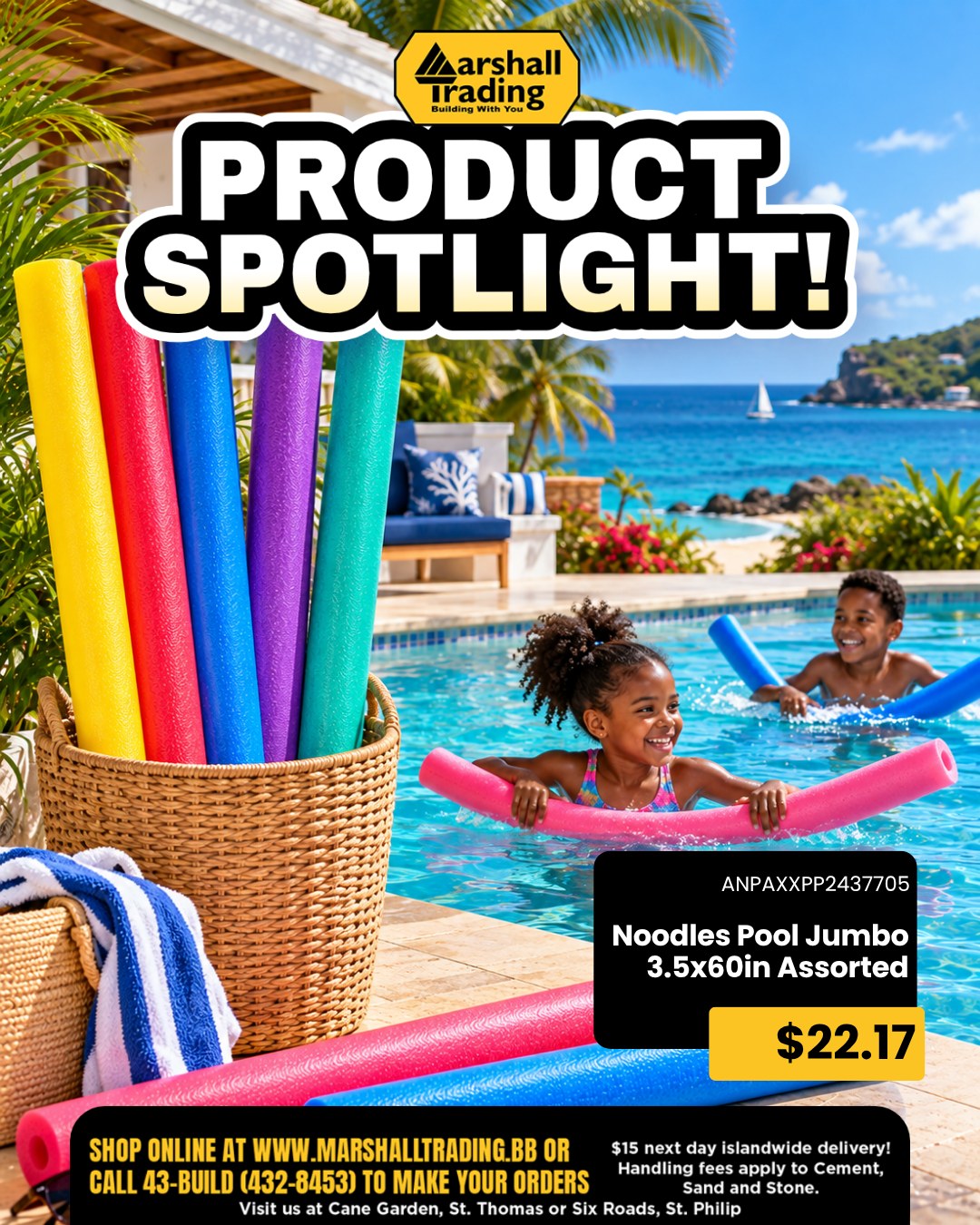 Jumbo Pool Noodles – $22.17 at Marshall Trading