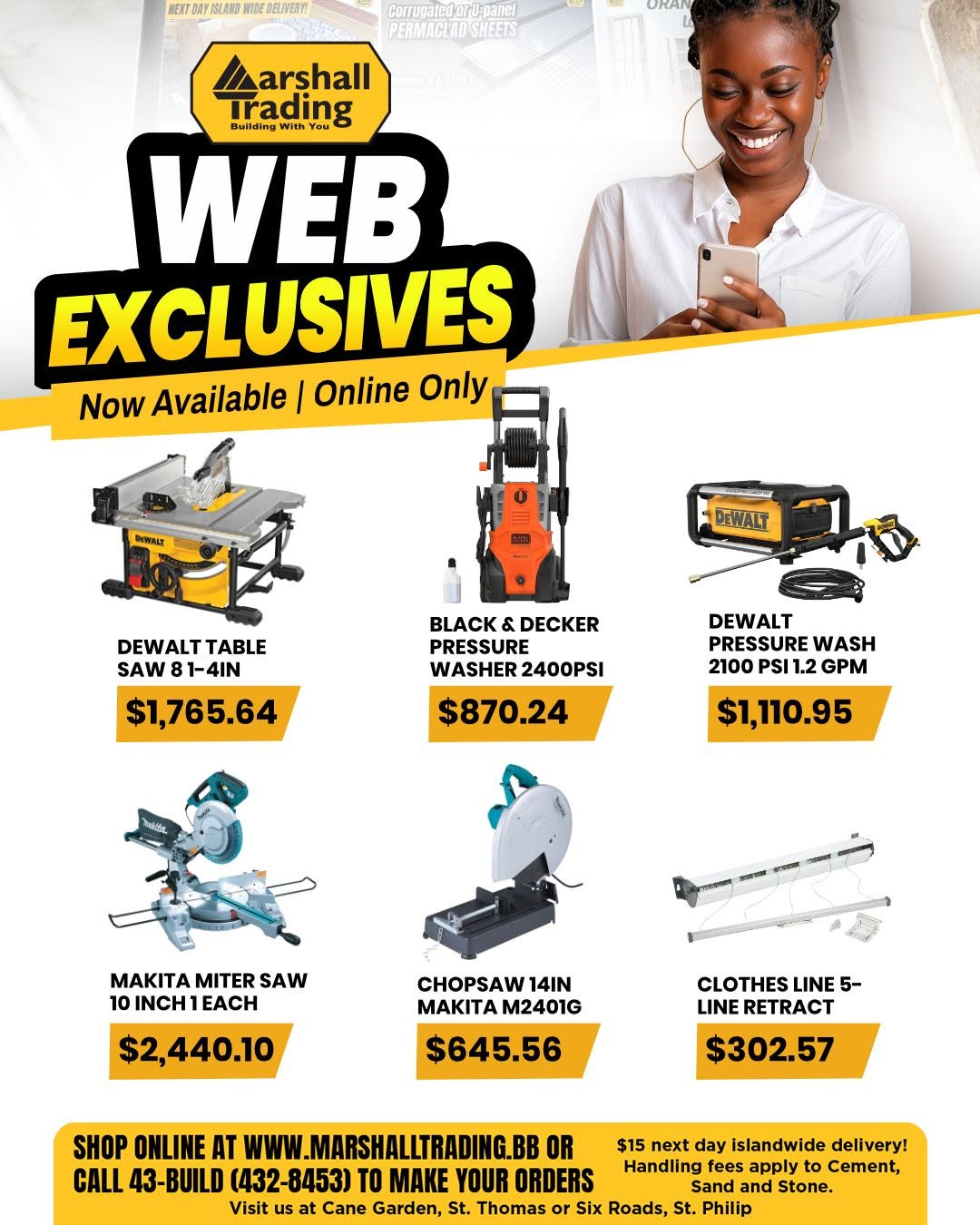 Marshall Trading Web Exclusives – Online-Only Deals on Power Tools & More