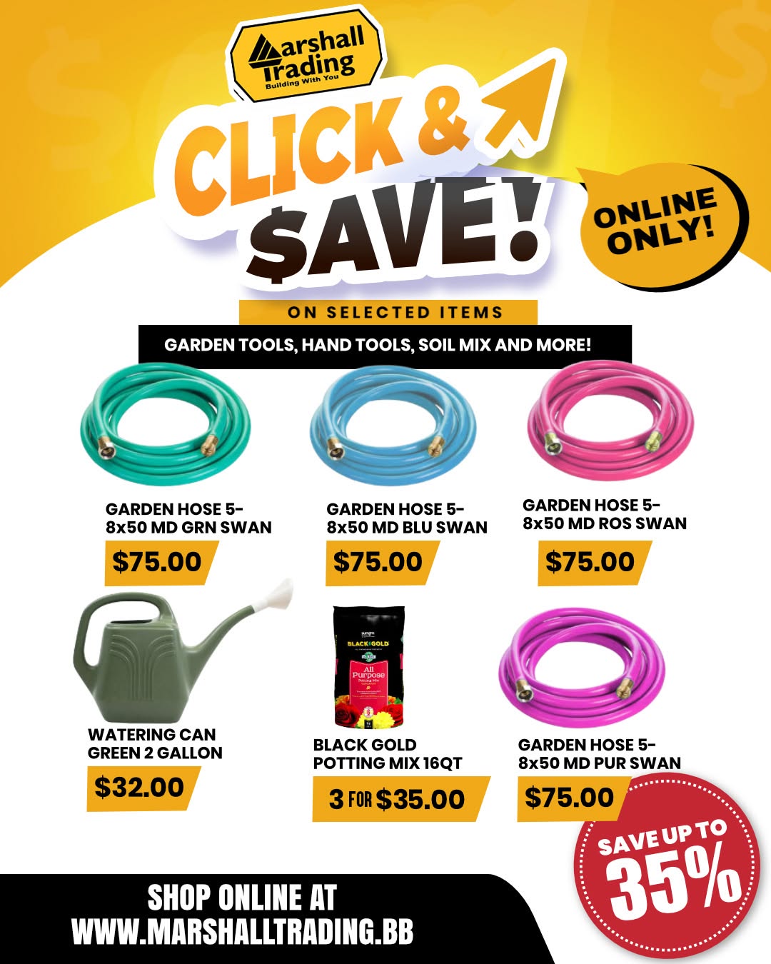 Marshall Trading Click & Save – Up to 35% Off Selected Items Online