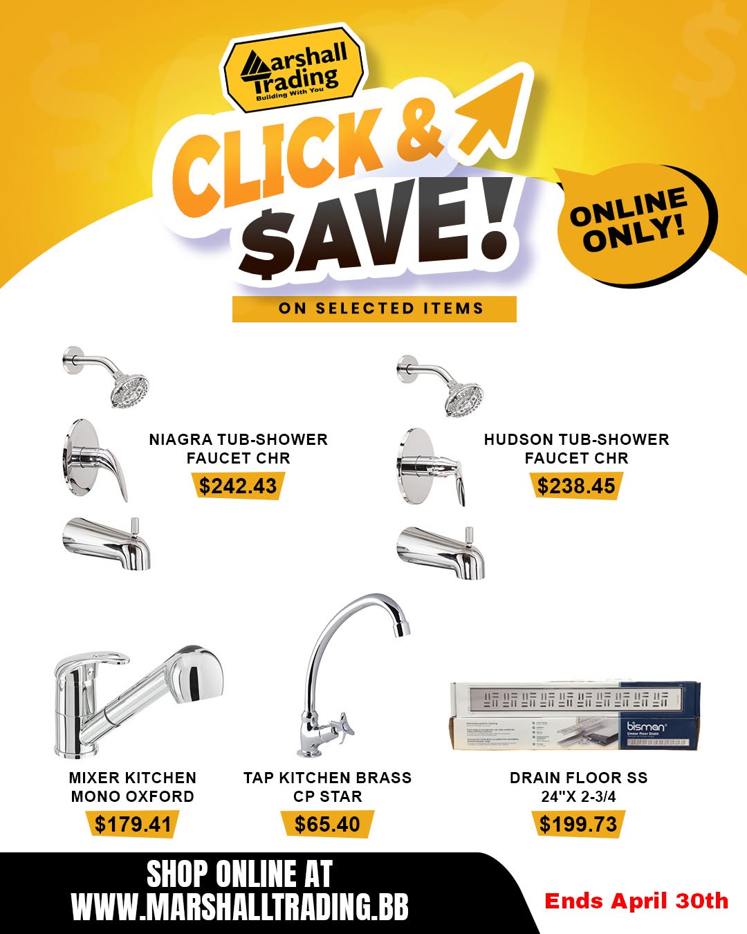 Marshall Trading Click & Save – Online-Only Discounts on Selected Items