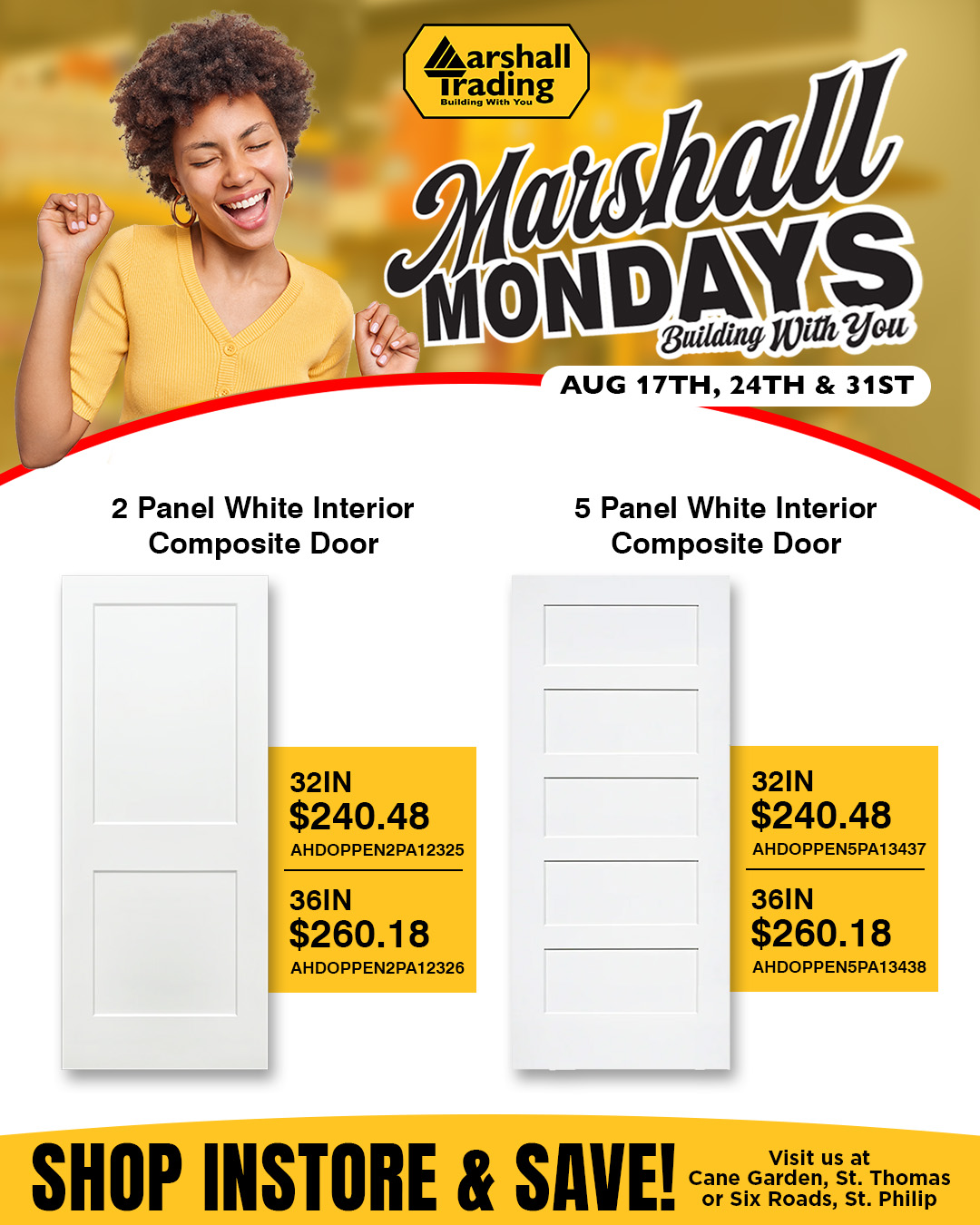 Marshall Mondays – Interior Composite Doors from $240.48