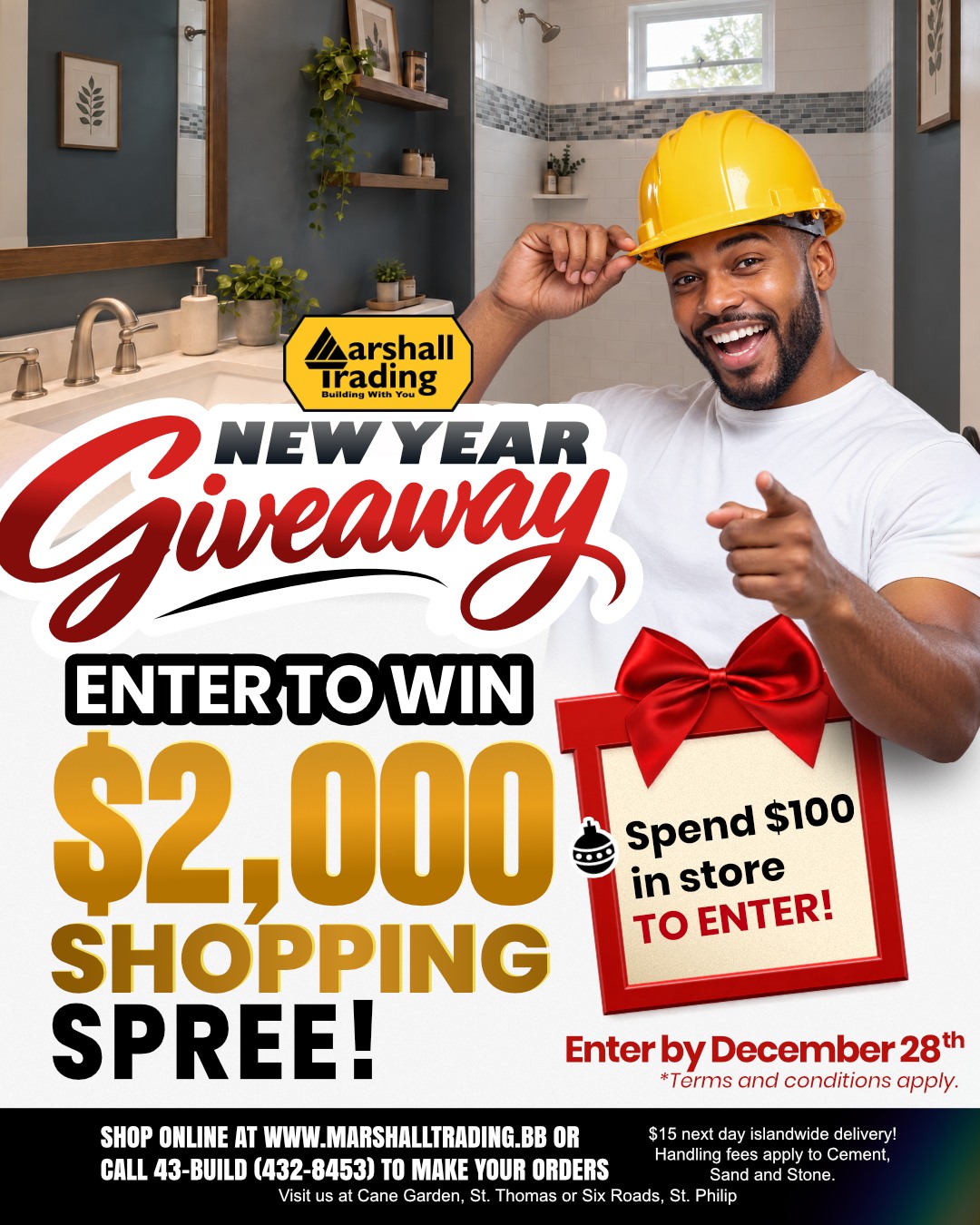 New Year Giveaway: Spend $100 In-Store to Win a $2,000 Shopping Spree