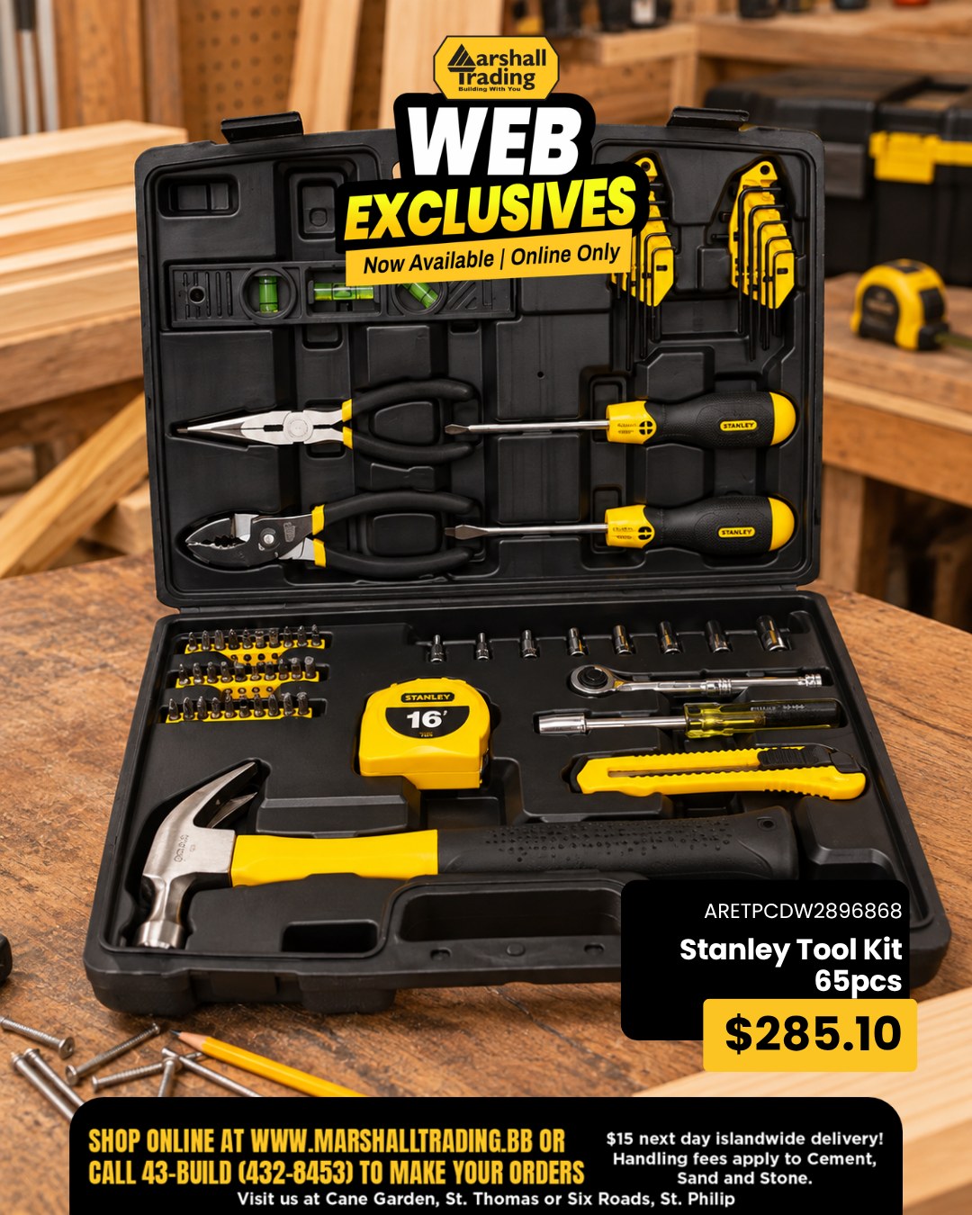 Stanley 65-Piece Tool Kit – Web Exclusive $285.10