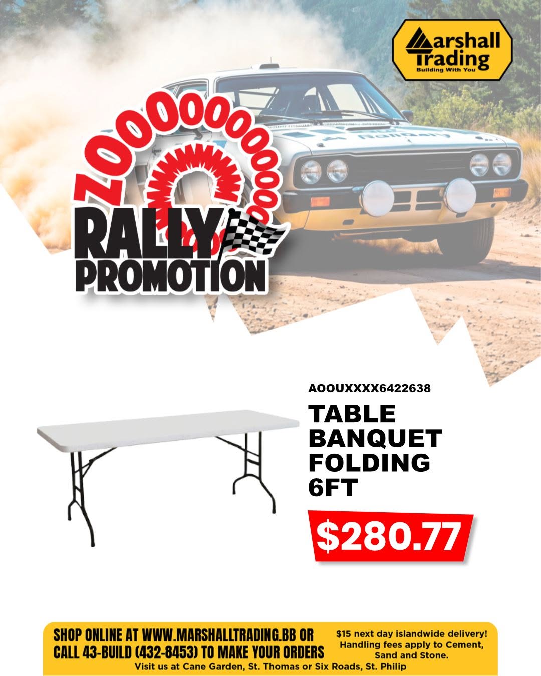 Zoom Rally Promotion – Deals on Folding Tables, Chairs, Umbrellas, Grills & More