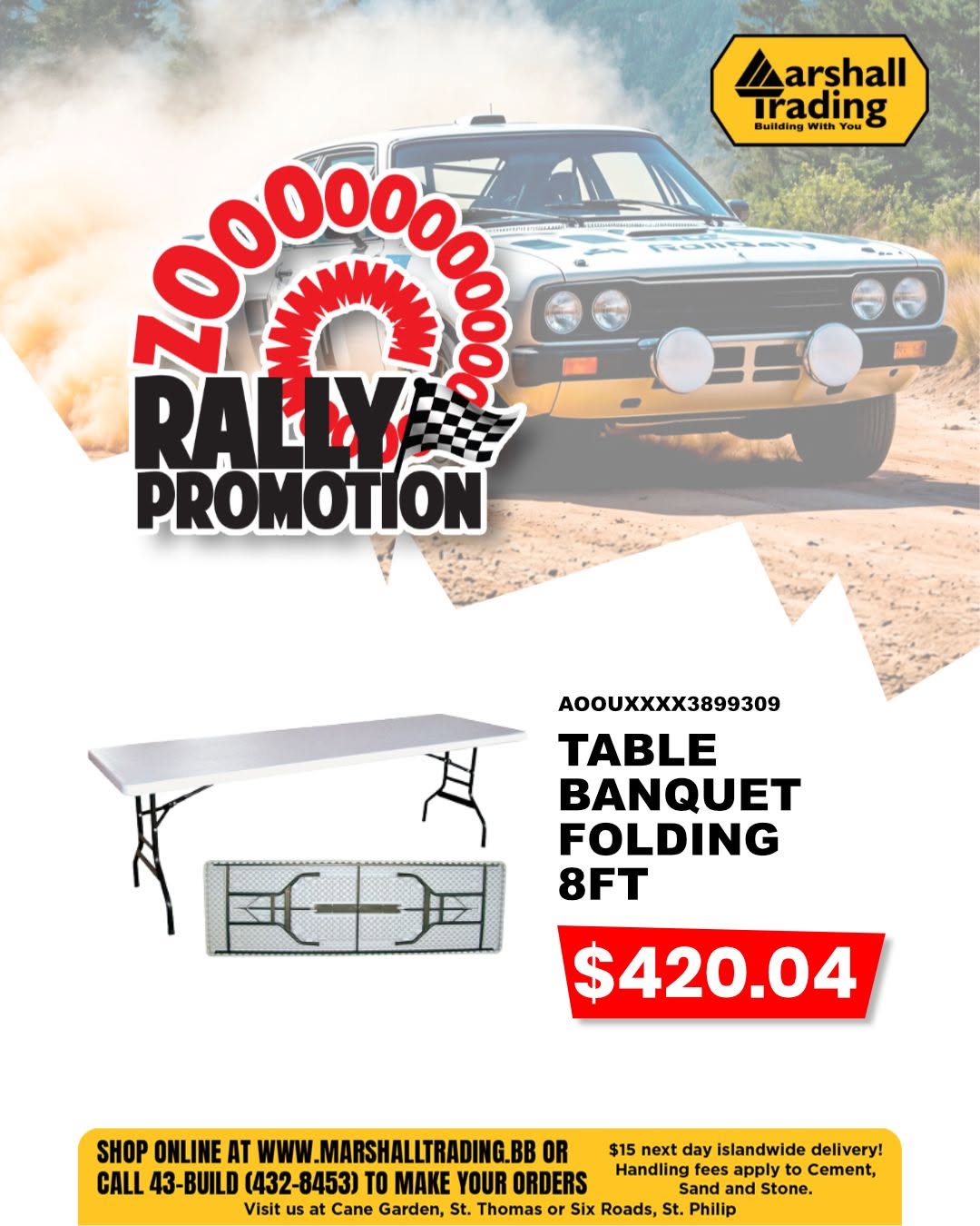 Zoom Rally Promotion – Deals on Folding Tables, Chairs, Umbrellas, Grills & More
