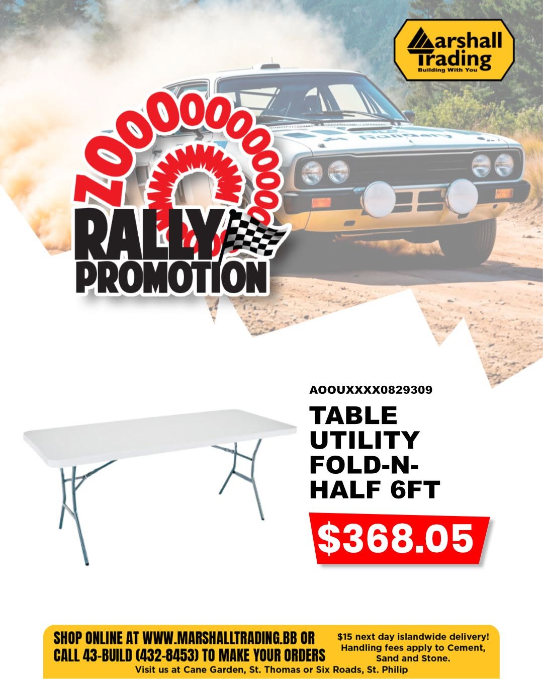 Zoom Rally Promotion – Deals on Folding Tables, Chairs, Umbrellas, Grills & More
