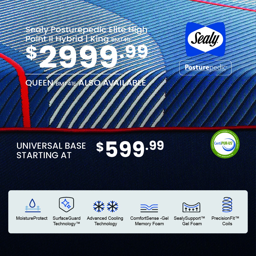 Sealy Posturepedic Mattresses from $949.99 at Courts