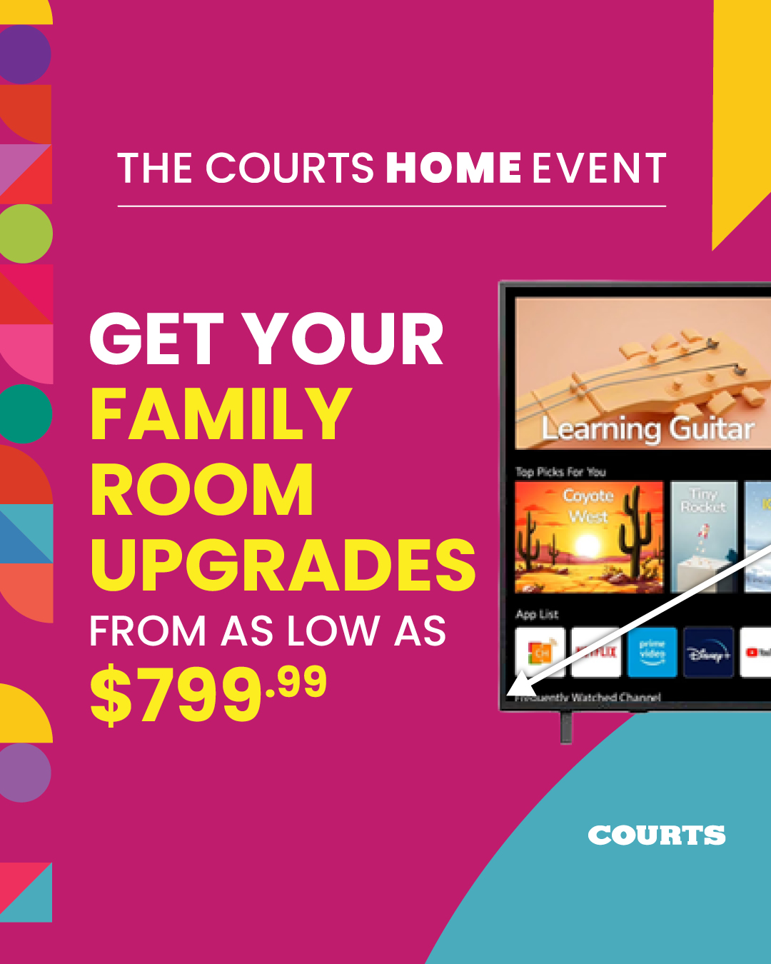Courts Home Event – Save $200 on LG 43" Smart TV & More from $799.99