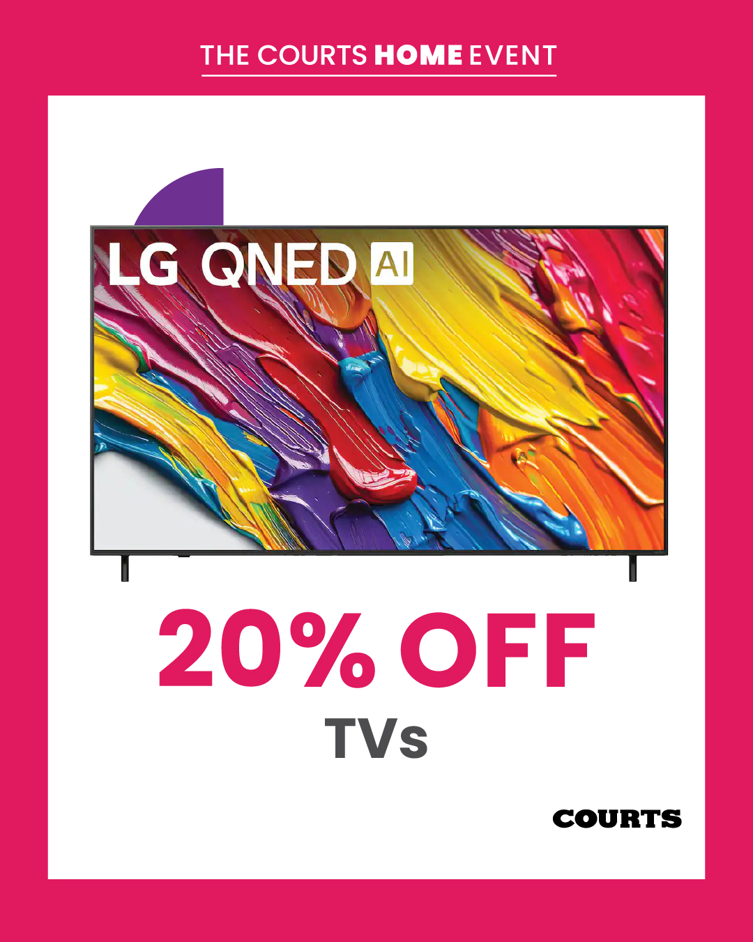 Courts Home Event – 20% Off Sitewide on Purchases $999 & Over