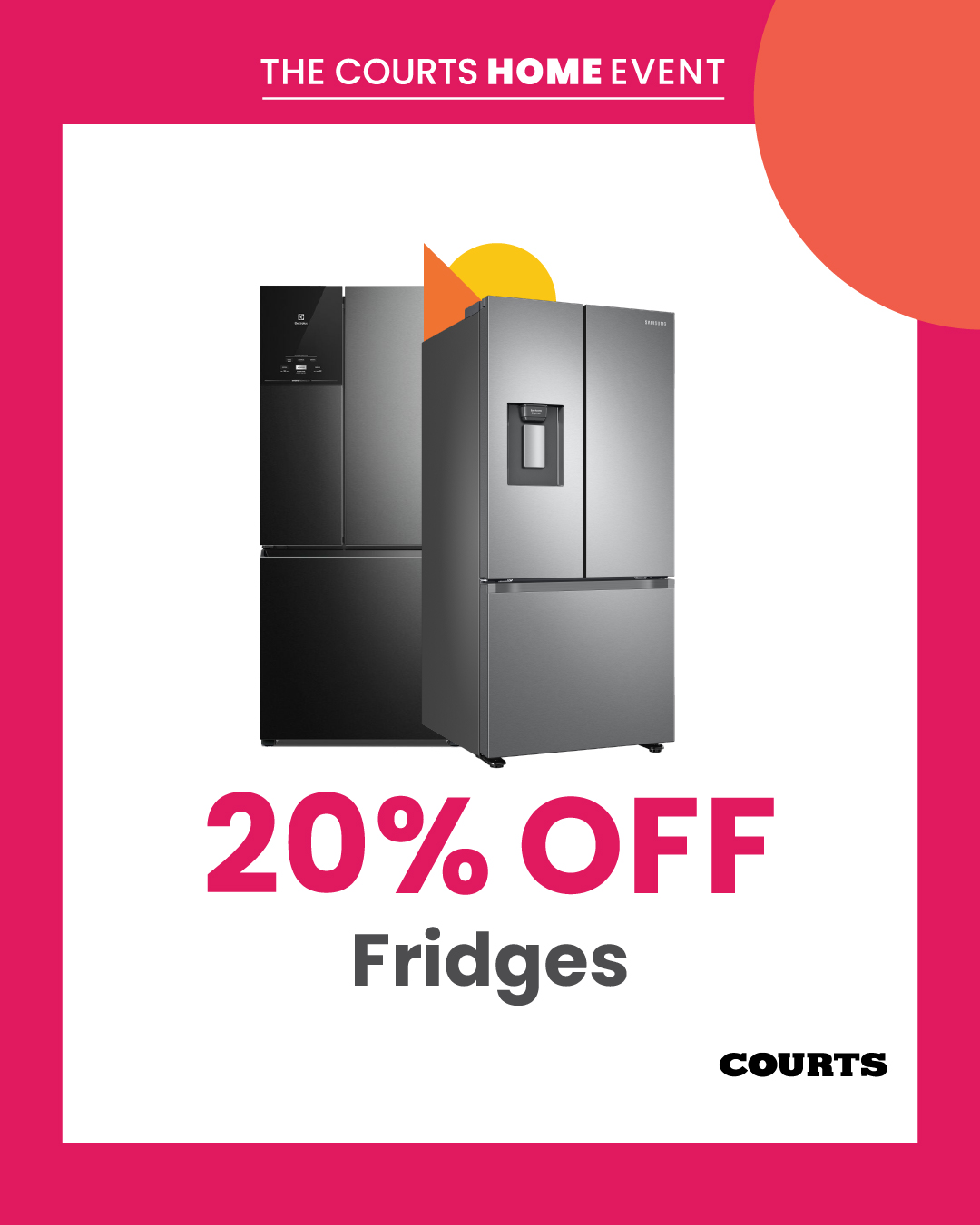 Courts Home Event – 20% Off Sitewide on Purchases $999 & Over