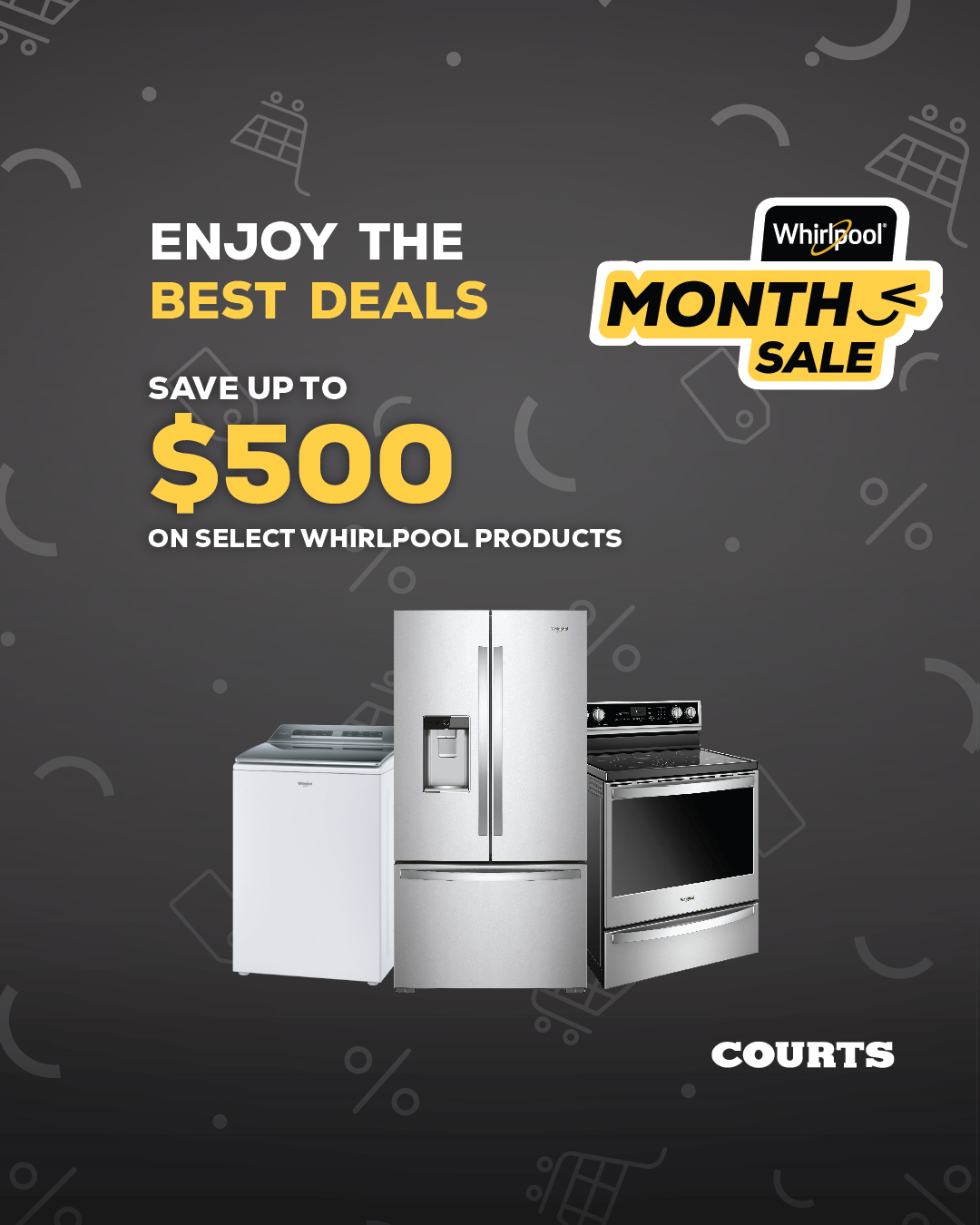 Whirlpool Month Sale at Courts – Save up to $500