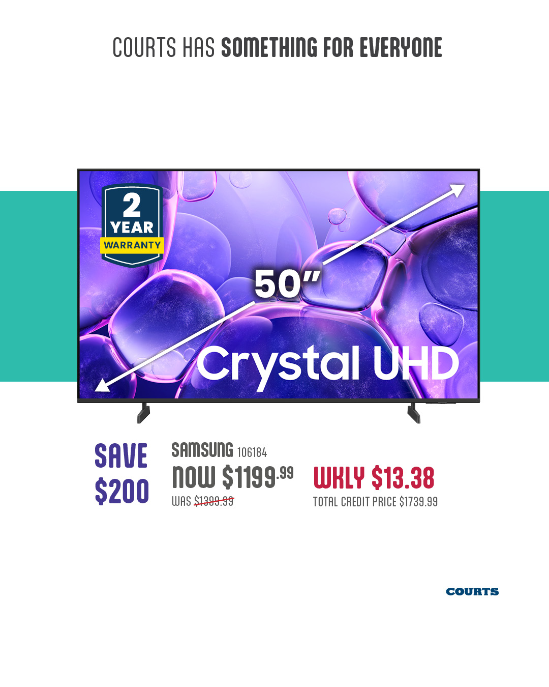 Courts: Free Wall Mount with any TV, 3pc Entertainment Combo & 15% Off LG Audio