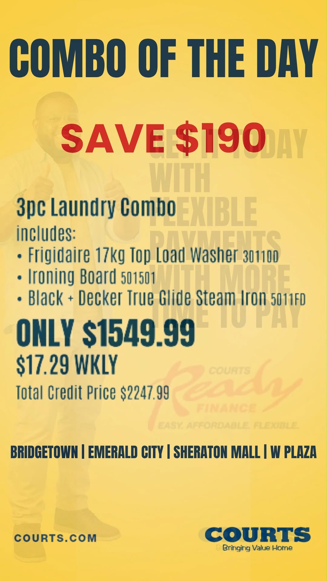 Courts 3pc Laundry Combo – Save $190