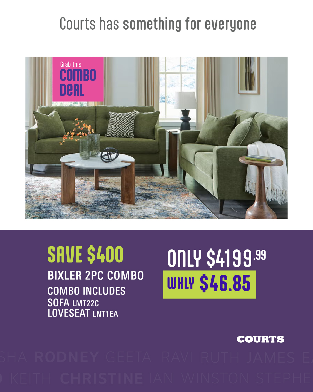 Courts: Save up to $400 on Signature Design by Ashley + FREE Gift; 30% OFF Bedroom Storage Oct 12