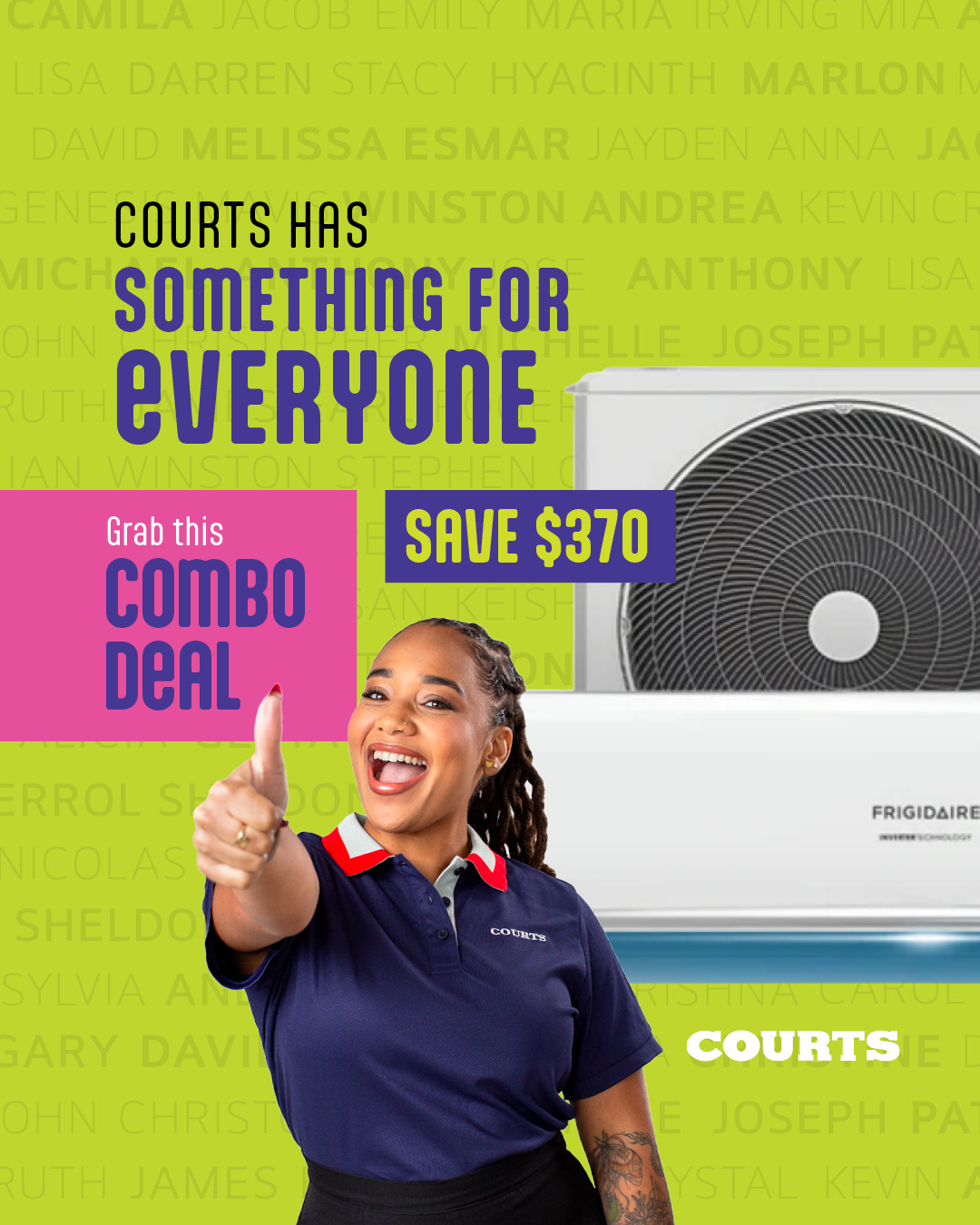 Courts Air Conditioner Deals – Frigidaire 2PC Combo Now $899.99 & LG 12000 BTU $1399.99