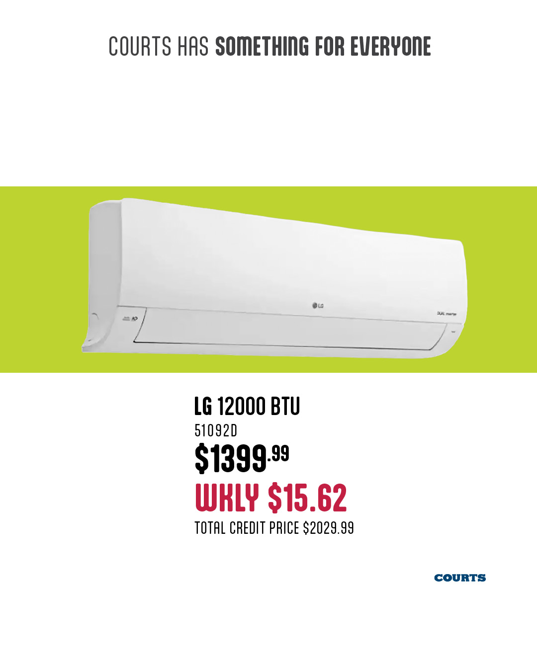 Courts Air Conditioner Deals – Frigidaire 2PC Combo Now $899.99 & LG 12000 BTU $1399.99