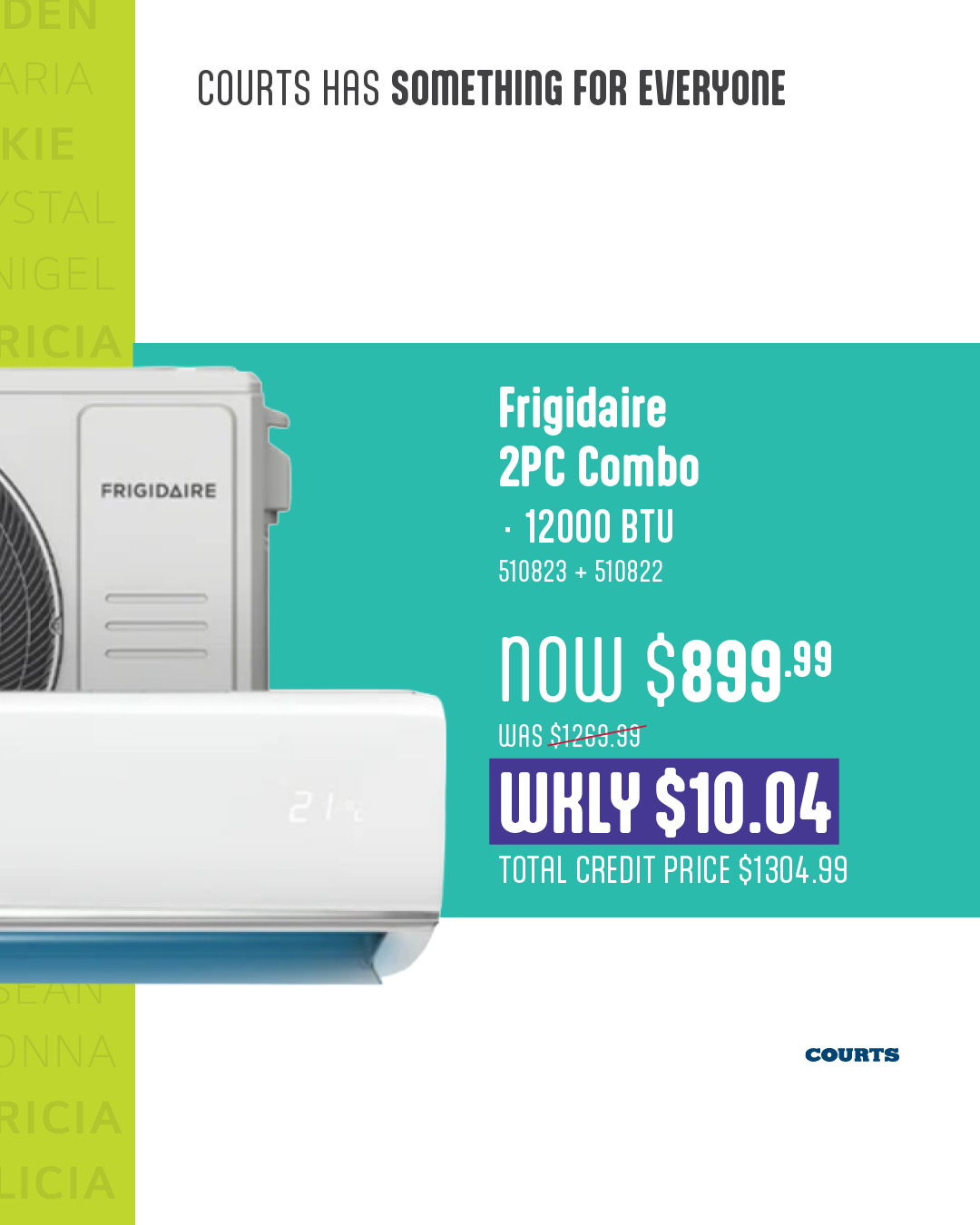 Courts Air Conditioner Deals – Frigidaire 2PC Combo Now $899.99 & LG 12000 BTU $1399.99