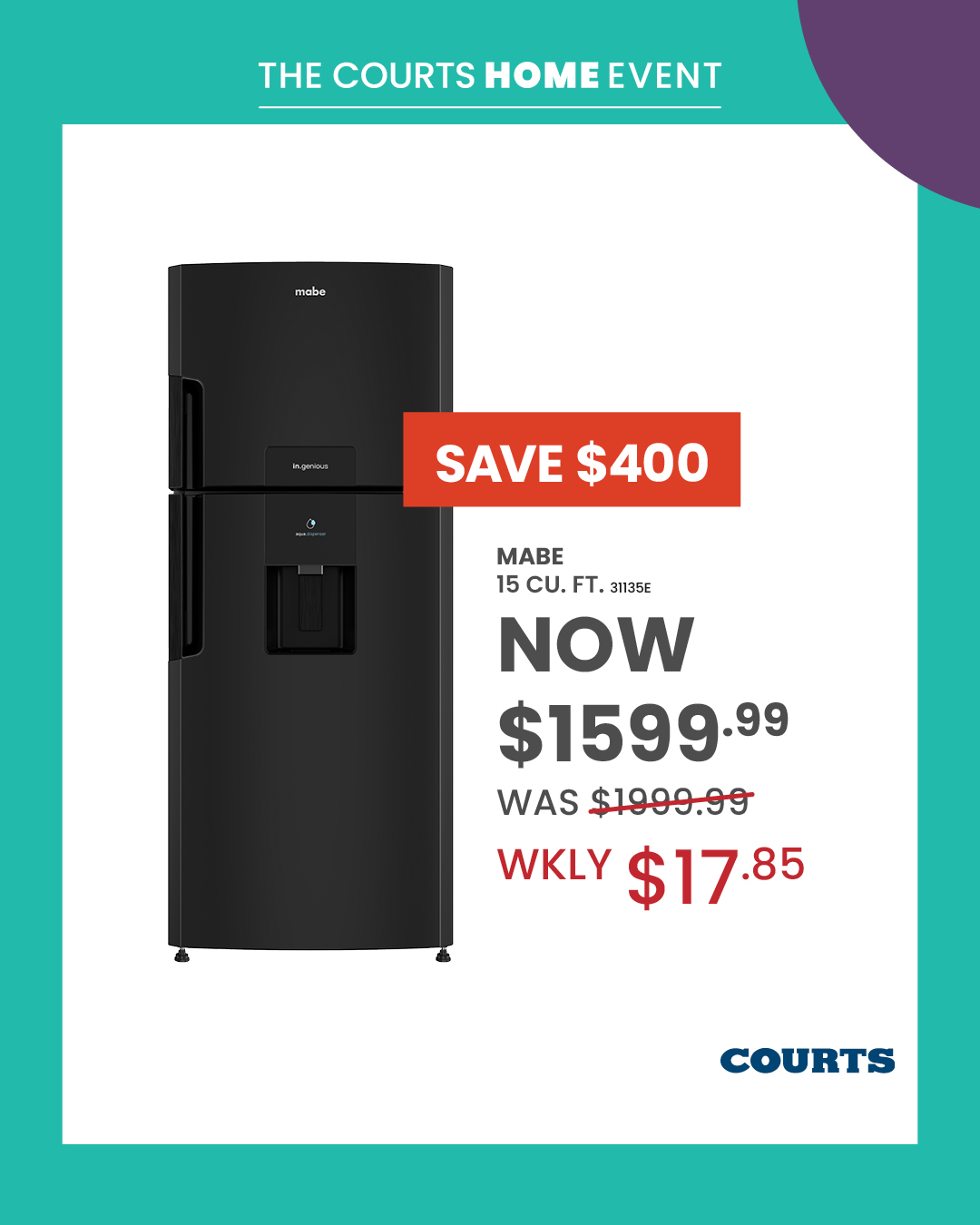 The Courts Home Event – Save Up to $400 on TVs, Appliances & More