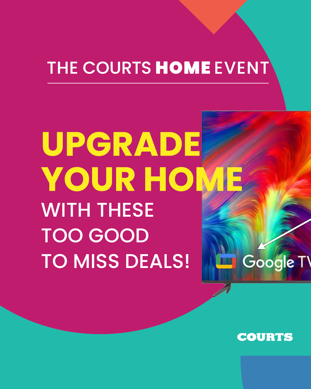 The Courts Home Event – Save Up to $400 on TVs, Appliances & More