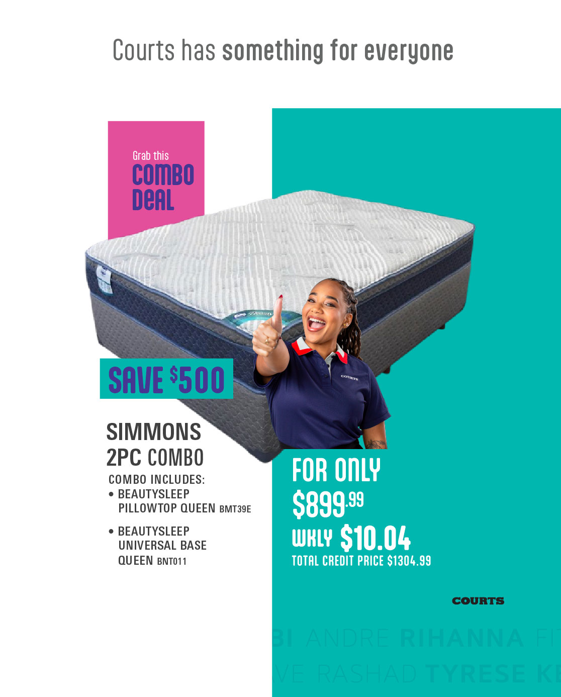 Courts Simmons Mattress Savings up to $400 + Win a $500 Spa Voucher