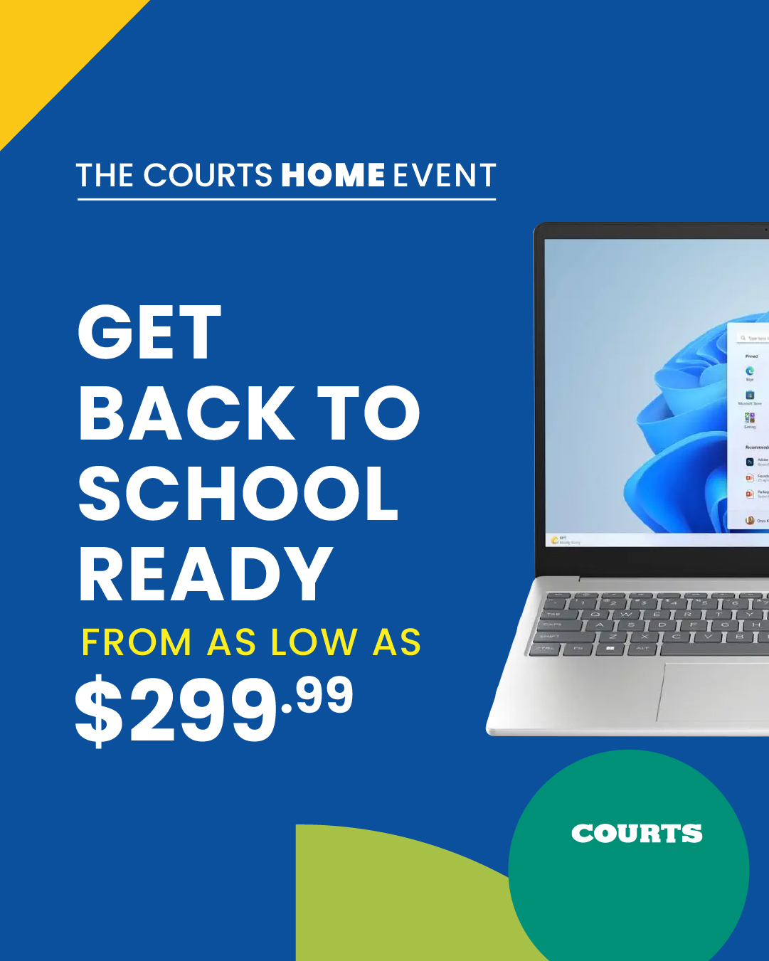 Courts Home Event – Back to School Laptop Deals from $299.99