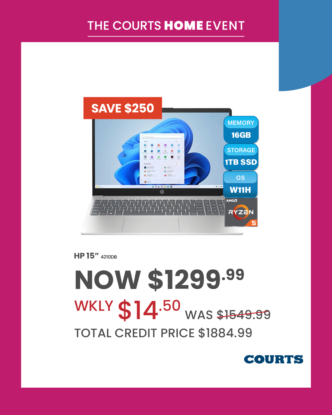 Courts Home Event – Save up to $300 on TVs & Laptops