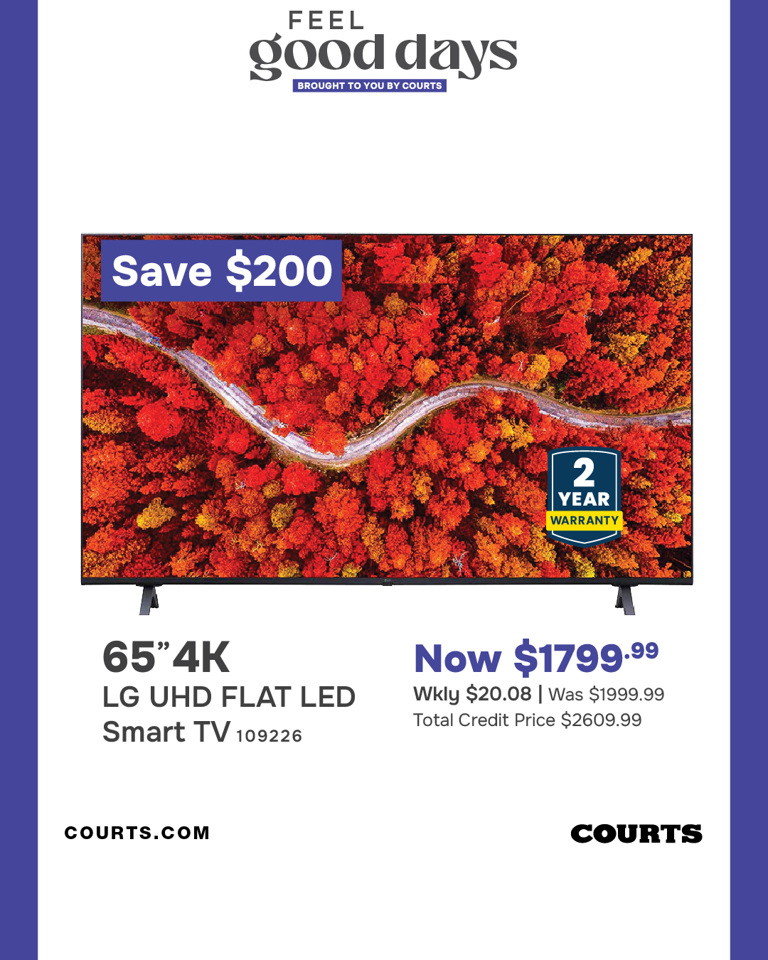 Courts Feel Good Days – Save $700 on Kai Queen Bedframe & 30% Off Sealy Mattresses