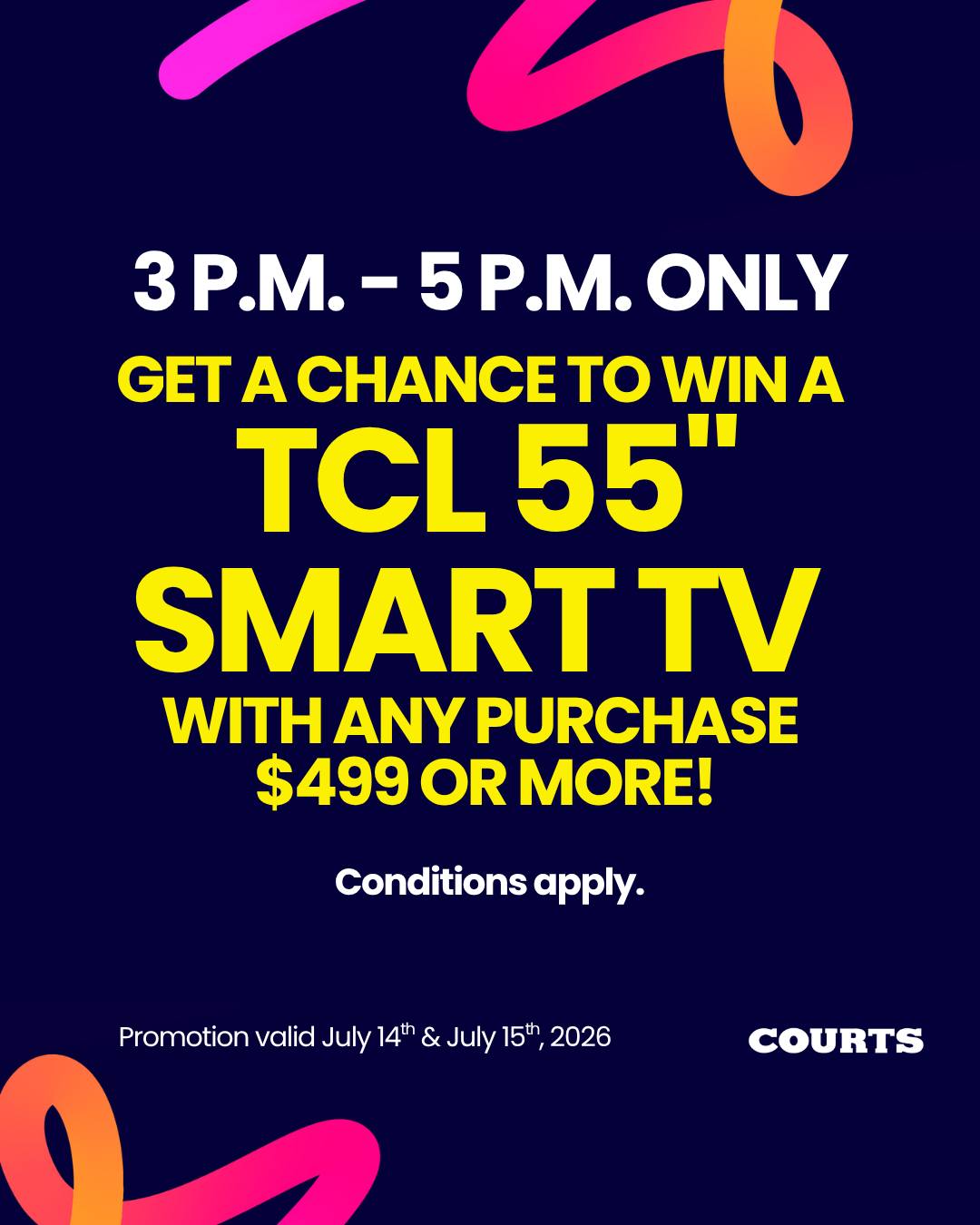 Courts Game Time Deals: Free TCL Football Kit & Win a 55" Smart TV