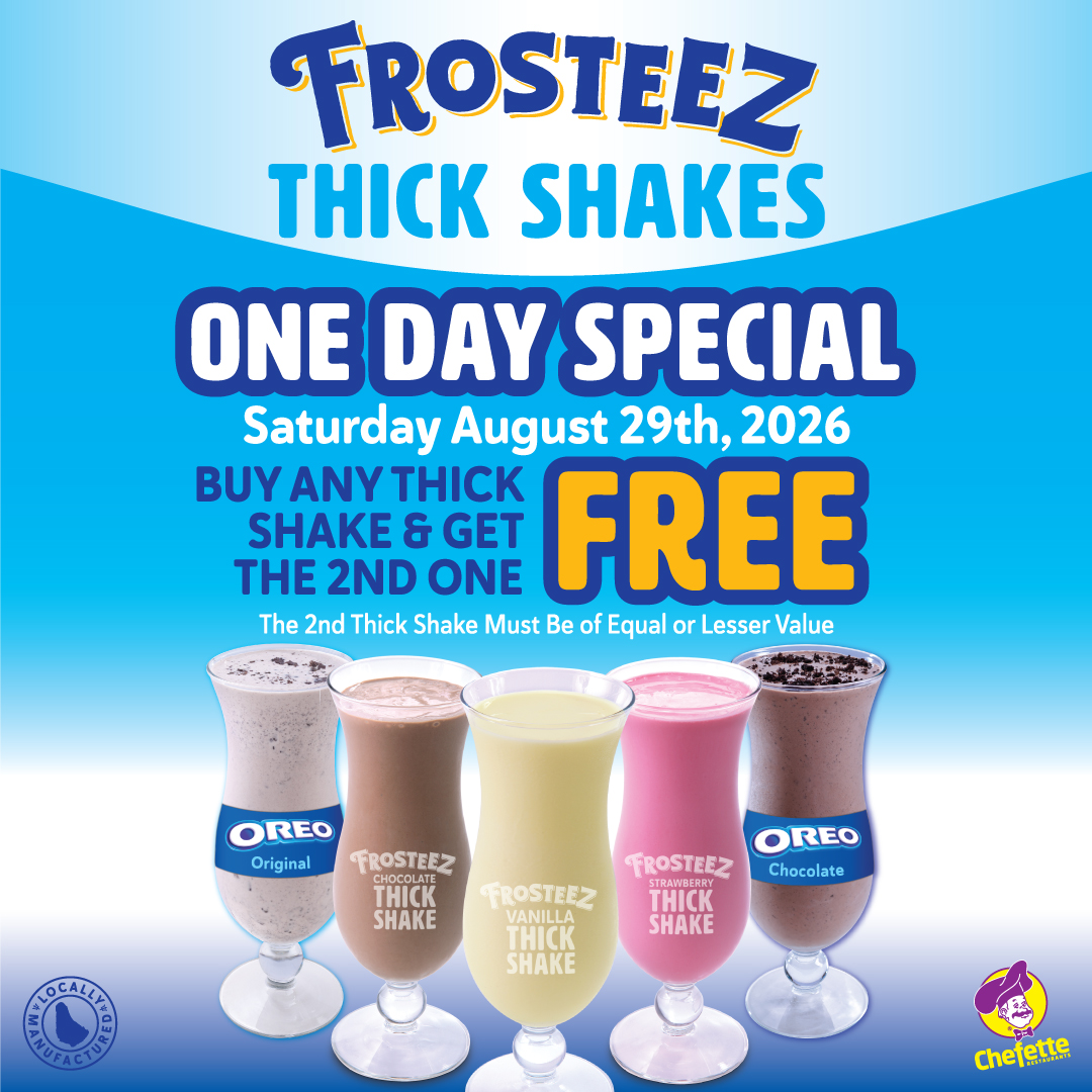 Frosteez Thick Shakes BOGO – Buy One Get One FREE (One Day Only)