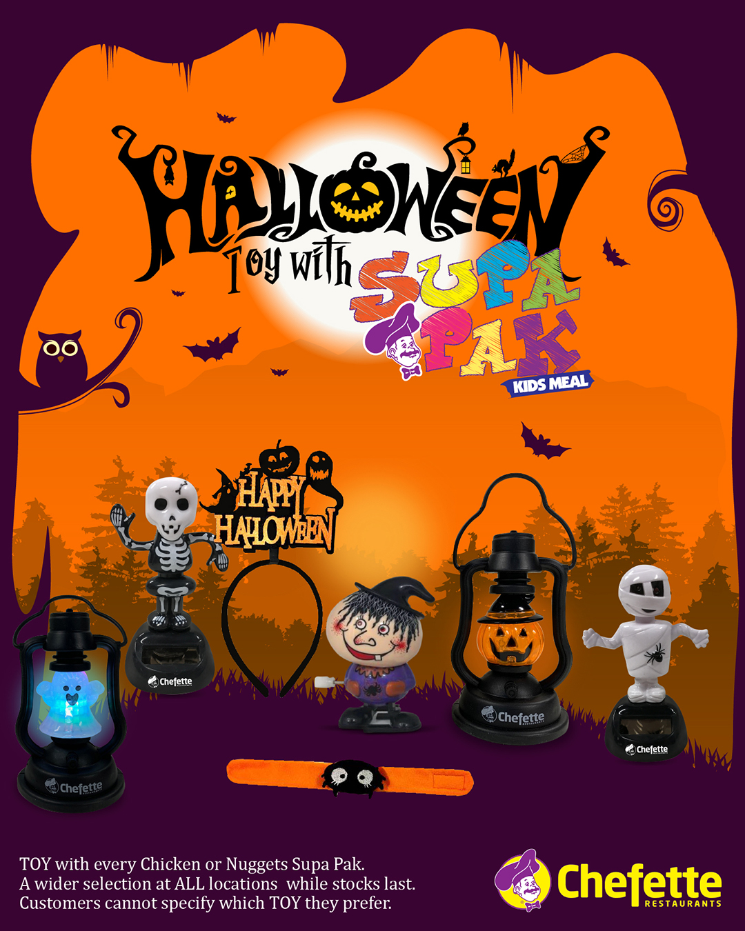 Free Halloween Toy with Chefette Supa Pak Kids Meal